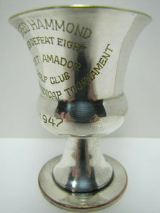 1947 FORT AMADOR GOLF CLUB WOMANS TOURNAMENT WINNER Silver Plate Trophy Award