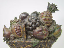 Load image into Gallery viewer, Antique Cast Iron Fruit Basket Doorstop original old paint ornate htf big heavy
