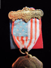 Load image into Gallery viewer, 1883 1912 CAFE MARTIN NEW YORK Souvenir Medallion Flag Ribbon Dieges Clust NY
