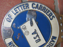 Load image into Gallery viewer, NATIONAL ASSOCIATION OF LETTER CARRIERS USA License Plate Topper Sign UNION MADE
