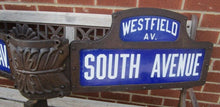Load image into Gallery viewer, WESTFIELD AVE &amp; SOUTH AVE Antique Historic New Jersey Circle Street Road Ad Sign

