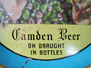 Old Camden Beer Advertising Tray 'None Better' on draught in bottles beauty sips