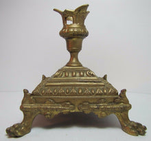 Load image into Gallery viewer, VICTORIAN CANDLESTICK Claw Foot Brass Bronze Gold Decorative Arts Candle Holder
