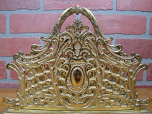 Load image into Gallery viewer, B&amp;H BRADLEY HUBBARD Antique Brass Decorative Arts Letter Holder Magazine Rack
