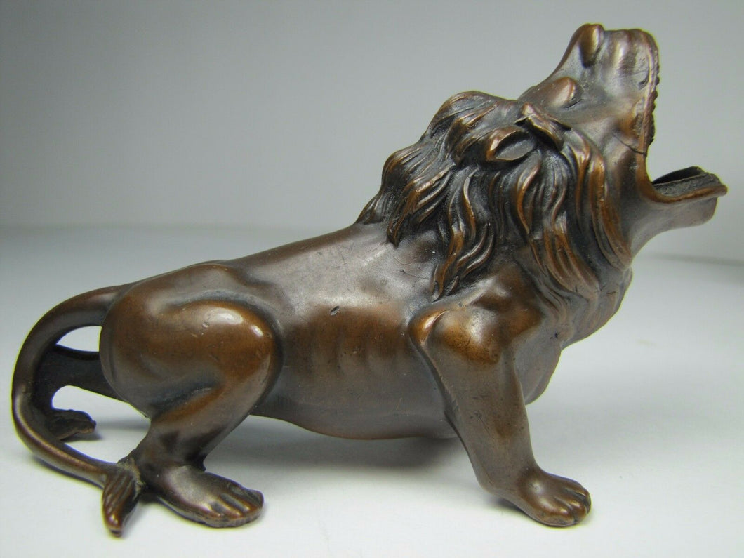 Antique Jenning Bros Lion Cigar Rest Holder Ashtray ornate figural bronze wsh JB
