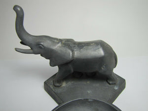Art Deco BRONZART ELEPHANT Tray Card Tip Coin Jewelry Decorative Desk Art