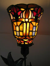 Load image into Gallery viewer, Geese Mallards Ducks Birds in Flight Bronze Brass Lamp Stained Glass Light Shade
