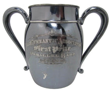 Load image into Gallery viewer, 1895 YALE 1st PRIZE GYMNASTIC Assn PARALLEL BARS Award Trophy Silver Plate
