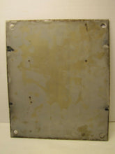 Load image into Gallery viewer, &#39;E&#39; Old Porcelain RR Train Station Ad Sign Boarding Sign Buffalo NY Railroad
