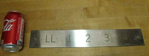 ELEVATOR LL - 1 - 2 - 3 - 4 Floor Indicator Sign Plaque Architectural Hardware
