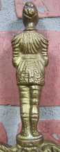 Load image into Gallery viewer, KNIGHT in SHINING ARMOR w SWORD Old Brass Letter Opener Figural Desk Art
