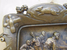 Load image into Gallery viewer, Antique Bronze Saloon Bowling Cigar Ashtray Rat Pins Ball Tankard ornate tray
