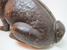 Load image into Gallery viewer, Antique Cast Iron Chocolate Bunny Rabbit Doorstop old paint early 1900s era art
