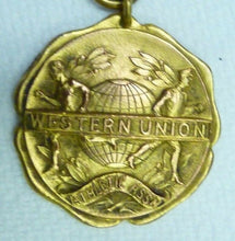 Load image into Gallery viewer, 1920s WESTERN UNION  &#39;OFFICIAL&#39; Athletic Association Gold Plate Sports Medallion
