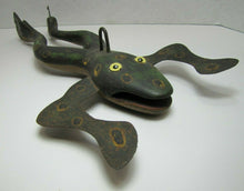 Load image into Gallery viewer, Folk Art FROG Ice Fishing Decoy RAF Robert Allen Francis Adirondacks NY 1950s
