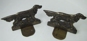 1920s GREENBLATT STUDIOS POINTER DOGS Bookends Decorative Art Statues Boston Ma