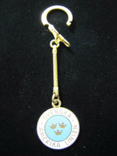 Load image into Gallery viewer, SWEDISH AMERICAN LINE Old Advertising Keychain Svenska Amerika Linien Souvenir
