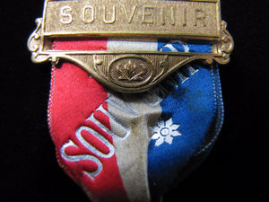 Old FIREMEN'S TOURNAMENT Medallion Annual Souvenir Badge Ribbon
