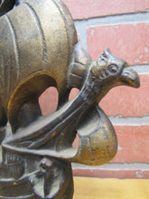 Load image into Gallery viewer, c1930 Cast Iron Nautical Sailing Ship Doorstop Creation Co Wonderful Detail
