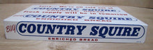 Load image into Gallery viewer, 1960s COUNTRY SQUIRE BREAD Store Display Rack Ad A-M Co Sign WE'RE ALL SOLD OUT
