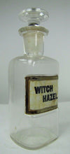 Load image into Gallery viewer, Antique Witch Hazel Apothecary Glass Bottle drug store medicine advertising
