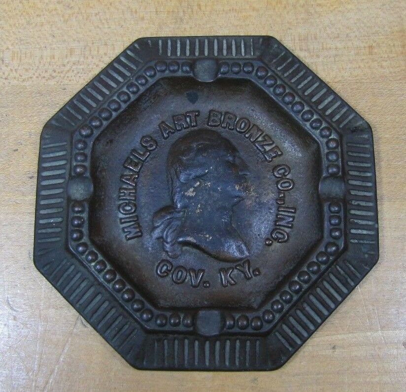 Antique George Washington Bronze Tray Michaels Art Bronze Co Covington Kentucky