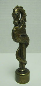 Old SERPENT SEA MONSTER BEAST Finial Figural Decorative Arts Hardware Element