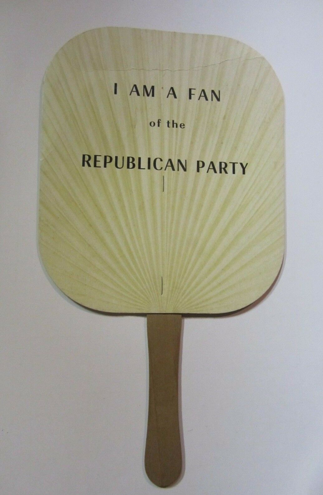I AM A FAN OF THE REPUBLICAN PARTY Old Political Party Advertising Campaign Ad