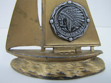 Load image into Gallery viewer, Old GRAND CANYON OF PA Pennsylvania Souvenir INDIAN SAILING SHIP Paperweight
