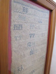 1830 LET ALL THE FOREIGN TONGUES ALONE ... SARAH ANN STAPP School Girl Sampler