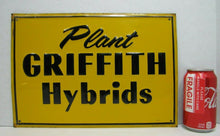 Load image into Gallery viewer, Old PLANT GRIFFITH HYBRIDS Embossed Tin Sign Scioto Co Kenton O w Order Blank
