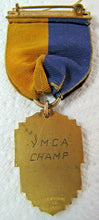 Load image into Gallery viewer, ALLSTATE Swimming YMCA CHAMP 10k GF Antique Medallion Ribbon HOCK &amp; MANDEL NY
