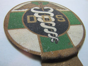 Old DDS DOCTOR DENTAL SURGERY License Plate Topper Badge DENTIST Sign Reflective