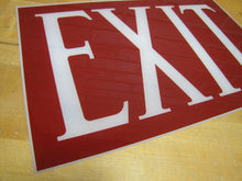 Load image into Gallery viewer, EXIT Art Deco Reverse on Glass Sign Gothic Lettering Theatre Industrial Safety

