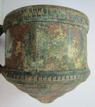 Load image into Gallery viewer, Antique Oil Lamp Wall Mount Bracket unique early bronze copper ornate detailing
