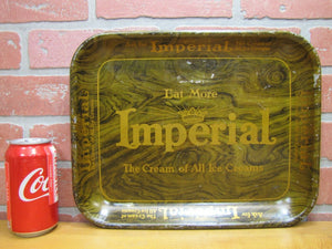 Old IMPERIAL 'The Cream of All Creams' ICE CREAM Ad TRAY American Art Works Ohio