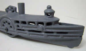 Vintage Cast Iron Riverboat Toy spinning bottom wheel boat ship nautical