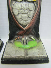 Load image into Gallery viewer, Old Cast Iron Wise Owl Bookends solid decorative arts multi color paint detailed
