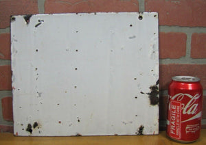 Orig Old Porcelain SPITTING OR THROWING RUBBISH FORBIDDEN Sign Industrial Shop
