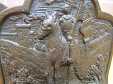 Load image into Gallery viewer, Antique MEDIEVAL CRUSADER KNIGHT CASTLE Cast Iron Bronze Decorative Art Bookends
