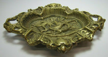 Load image into Gallery viewer, Old Horse Horseshoe Saddle Riding Crop Tray Cigar Ashtray Thick Bronze Brass
