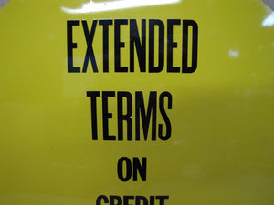 EXTENDED TERMS ON CREDIT CARD TIRE Ad Insert Gas Station Repair Shop