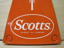 Load image into Gallery viewer, Vintage Scott&#39;s &#39;First in Lawns&#39; Silent Lawn Mower Metal Panel Advertising Sign
