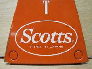 Vintage Scott's 'First in Lawns' Silent Lawn Mower Metal Panel Advertising Sign