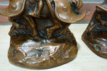 Load image into Gallery viewer, Antique Knights in Shining Armour Bookends Decorative Art Statues Pompeian Armor
