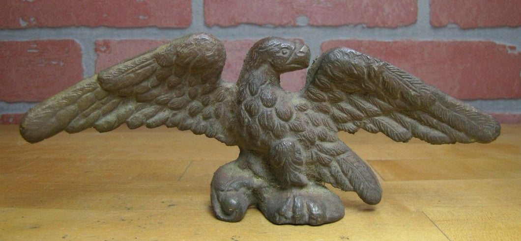 Eagle Antique Paperweight Decorative Art Statue Bronze Brass Old Detailed Bird