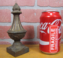 Load image into Gallery viewer, Antique Brass Flame Finial Ornate Original Old Architectural Hardware Element
