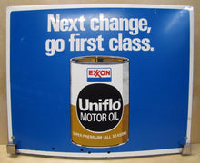 Load image into Gallery viewer, EXXON UNIFLO MOTOR OIL Double Sided Advertising Sign Gas Station Pump Rack
