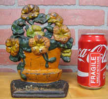 Load image into Gallery viewer, Antique Cast Iron Flower Basket Decorative Arts Doorstop Hubley Variant Paint
