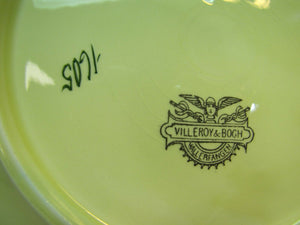 Villeroy & Boch Wallerfangen Oceanside Scene charger plate yellow green ornate